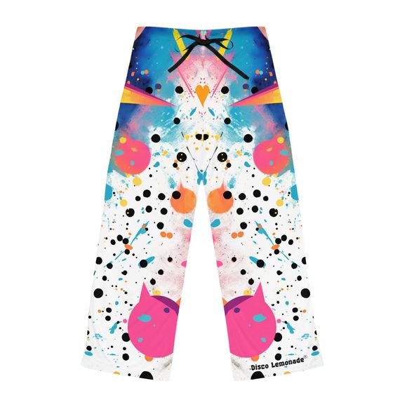 Disco Lemonade, PJ, Lounge, Pants, Rave, Uv, LED, Paint Splatter, Pajama Pants, - Picture 2 of 10